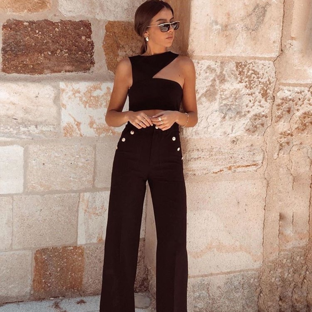 ZARA BUTTONED PANTS - Picture 3 of 8
